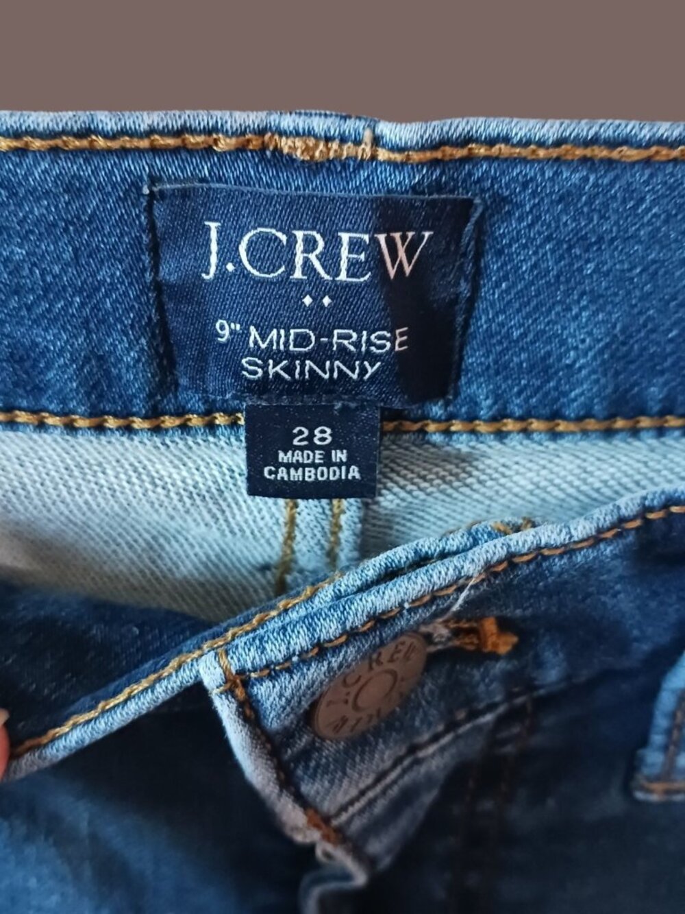 J.Crew Womens 9" Mid-Rise Skinny Jeans Womens Medium Wash Blue Denim Size 28 - Picture 3 of 8